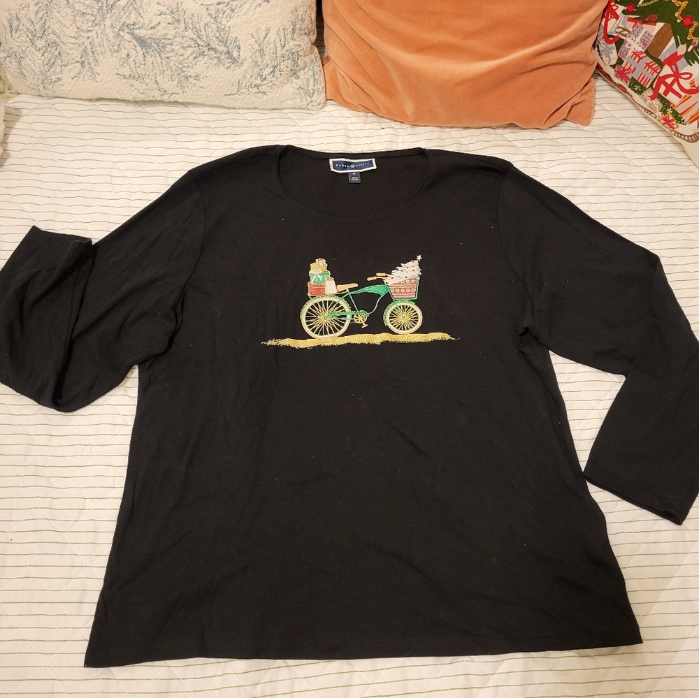 Holiday Long Sleeve T-Shirt By Karen Scott